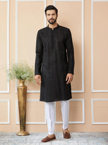Green Chanderi Silk Kurta - Fabmade