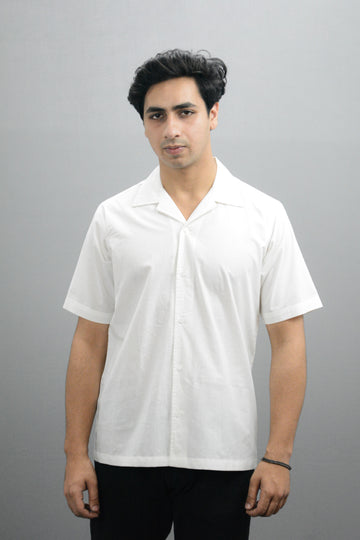 Cotton Open Collar Polo Shirt