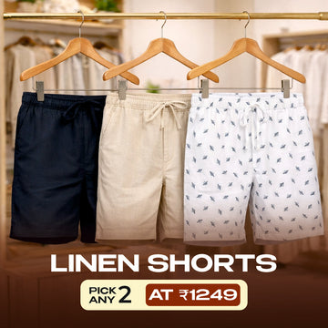 Men's Premium Linen Shorts | Lightweight Summer Comfort | Fabmade