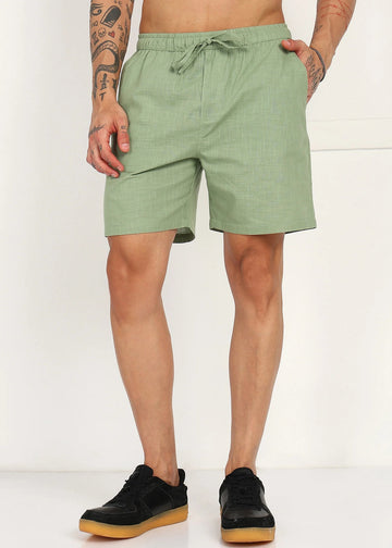 Men’s Sage Green Drawstring Shorts – Stylish Comfort for Everyday Summer Wear