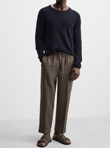 Men’s Brown Loose Fit Cotton Pajama