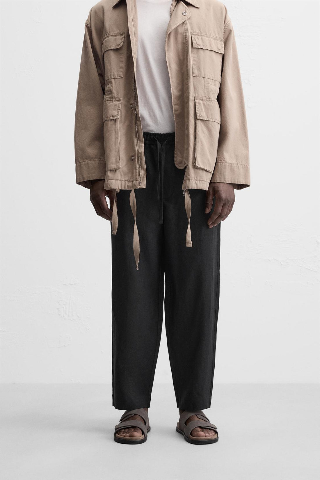 Men’s Linen Pajama Combo – Olive & Black(Pack of 2)