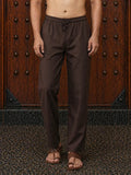 Men's Brown Cotton Pyjama SD fabmade