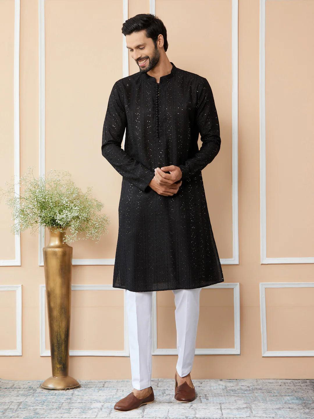 Green Chanderi Silk Kurta - Fabmade