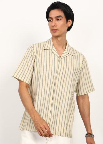 Fabmade Ivory Stripe Calm Shirt