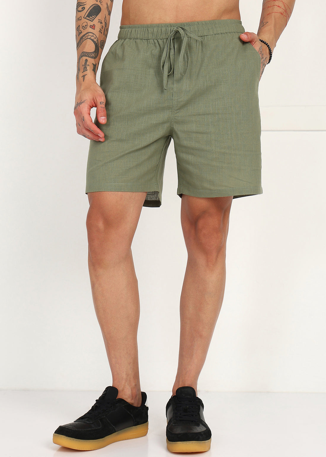 Fabmade Grove Ease Linen Shorts