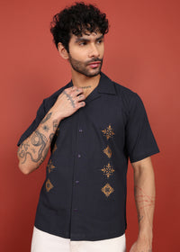Midnight Bloom Printed Shirt