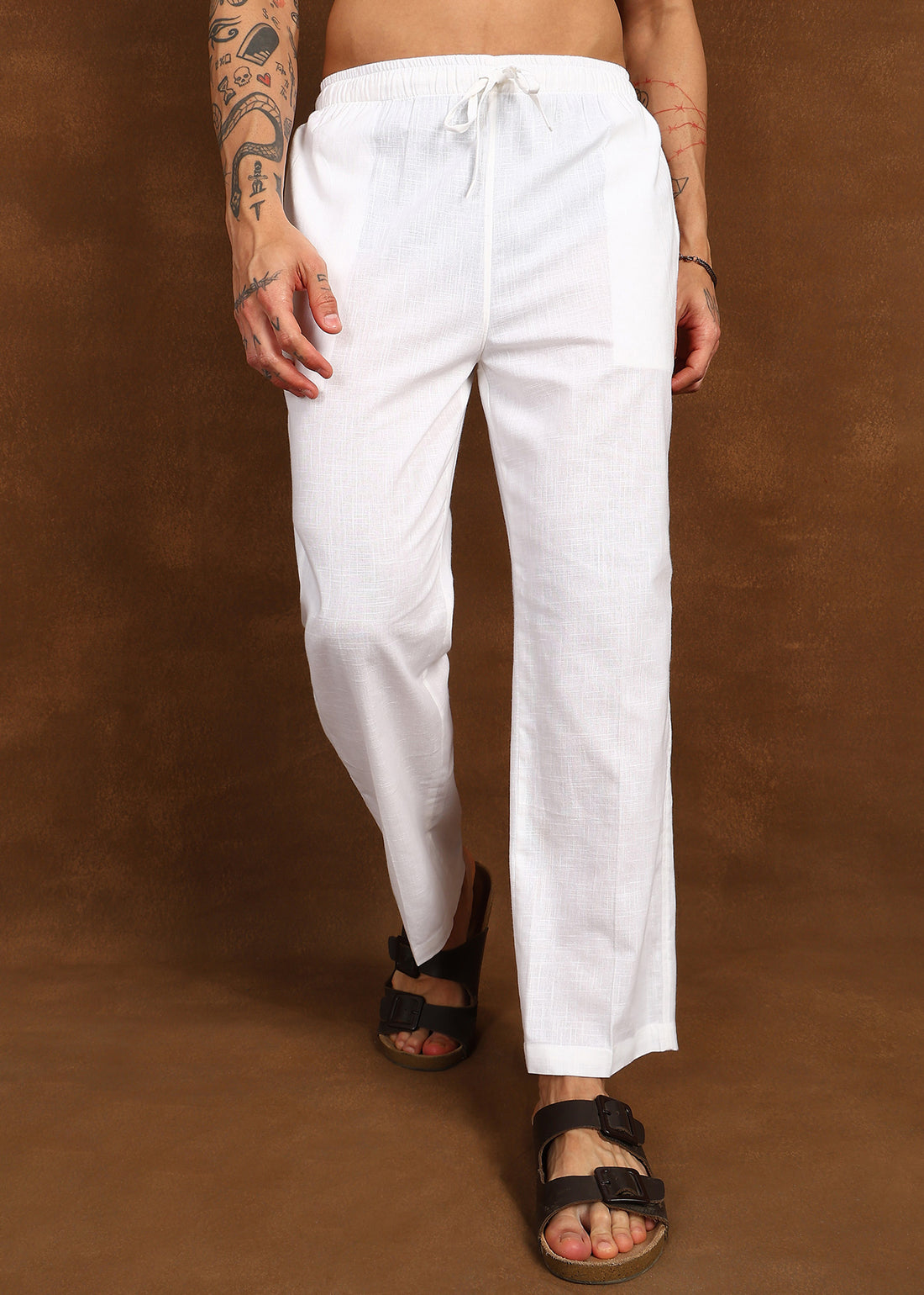 Fabmade Ivory Drift Linen Pyjama