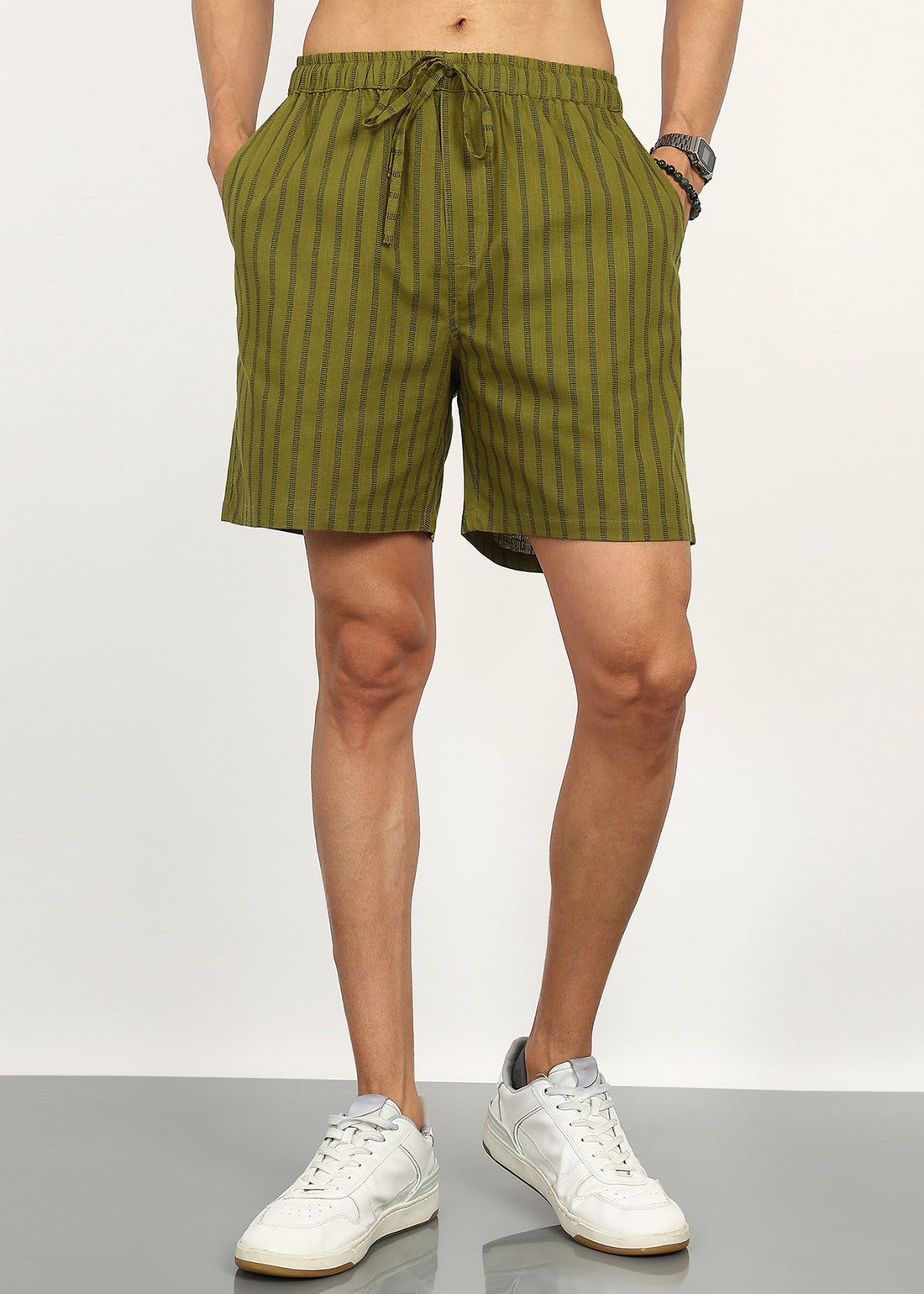 Fabmade Olive Rhythm Shorts