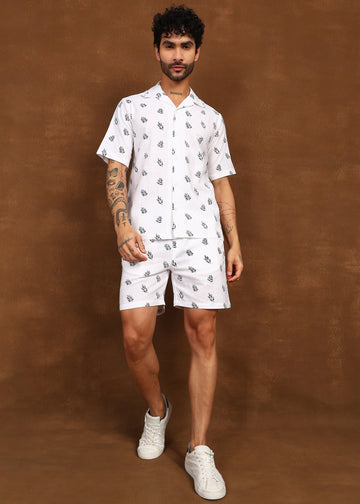 Fabmade Leaf Whisper Linen Co-Ord Set