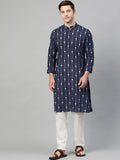 Men Printed Straight kurta - Fabmade