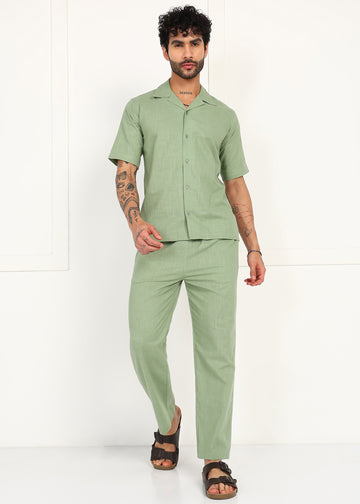 Fabmade Sage Flow Linen Co-Ord Set