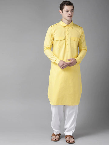 FM - Yellow PATHANI SUIT - Fabmade