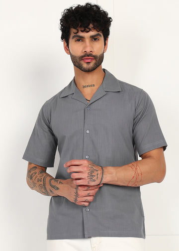 Fabmade Slate Ease Linen Shirt
