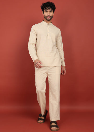 Ivory Ease Short Kurta Co-ord Set
