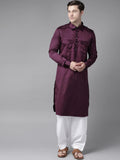 FM -  Men Purple Pathani Kurta with Salwar - Fabmade