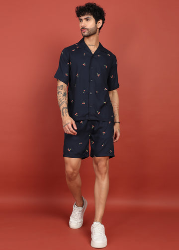 Midnight Cherry Printed Co-Ord Set