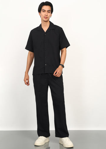 Fabmade Midnight Black Linen Co-Ord