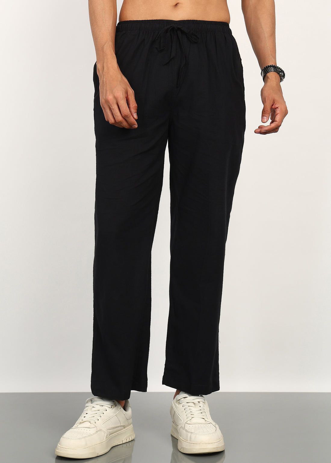 Fabmade Noir Linen Trousers