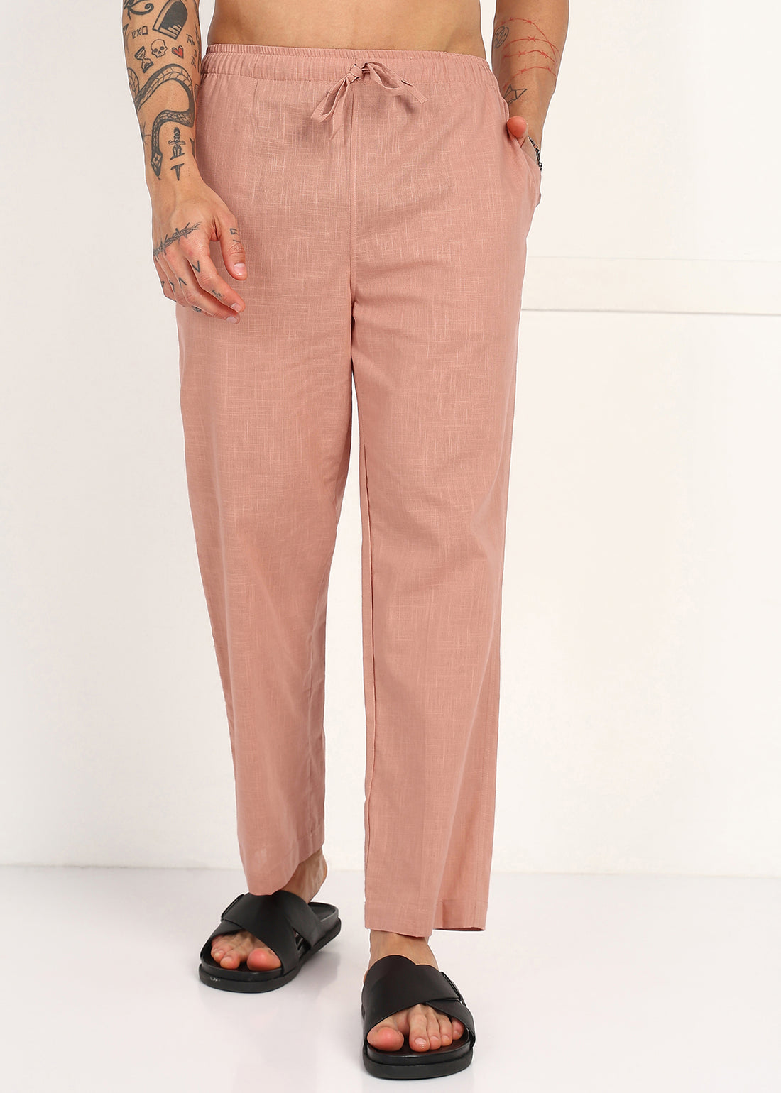Men’s Peach Linen Pyjama