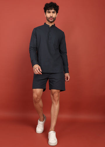 Onyx Noir Short Kurta Co-Ord Set