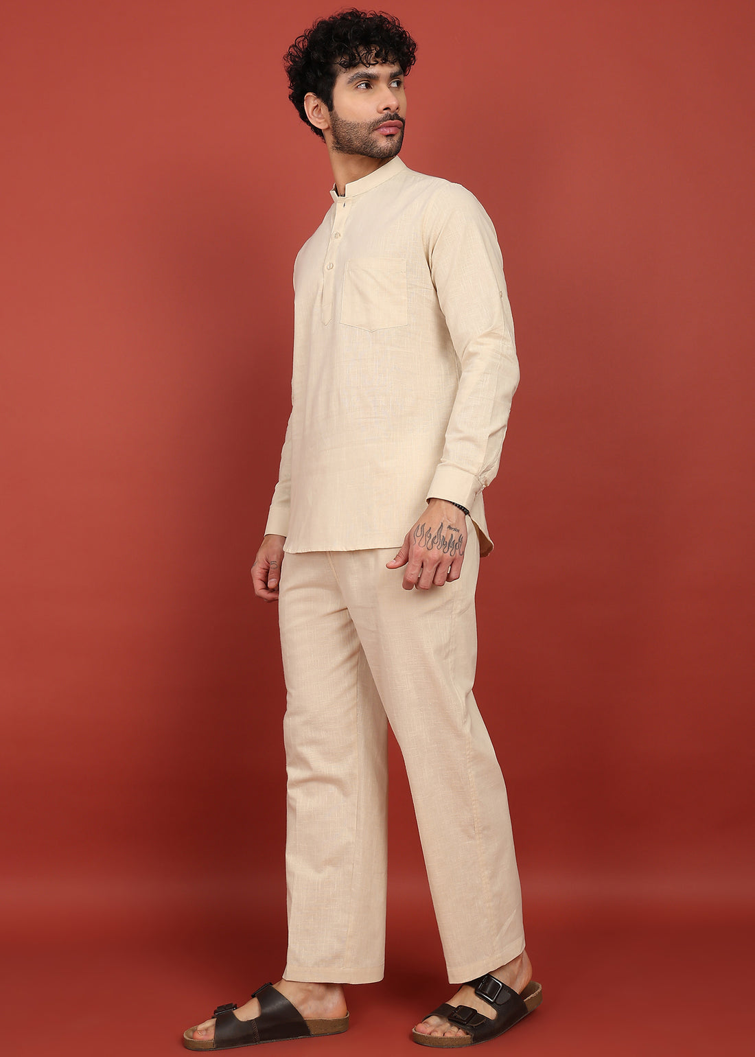 Ivory Ease Short Kurta Co-ord Set