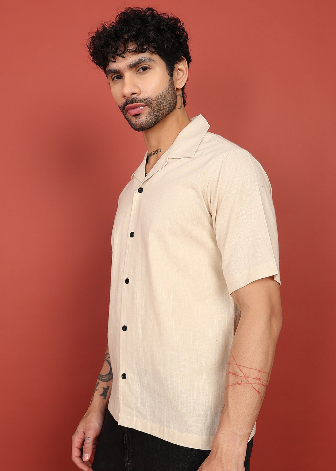 Ivory Bloom Back-Print Shirt