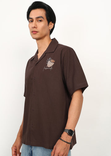Fabmade Mocha Linen Shirt