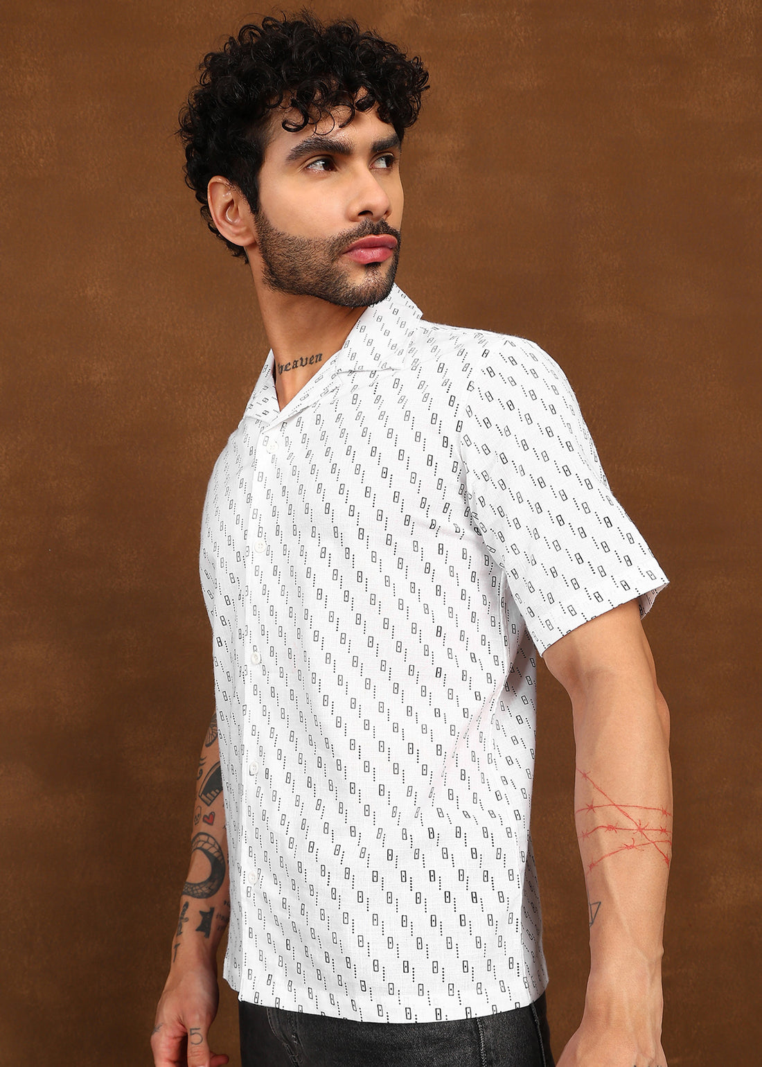 Fabmade Urban Dot Linen Shirt