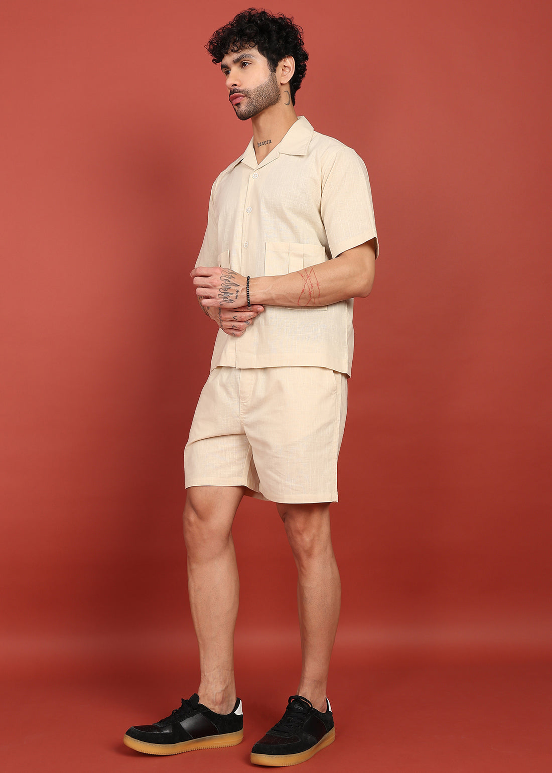 The Life Co2.  Cotton Linen Relaxed Shirt & Shorts