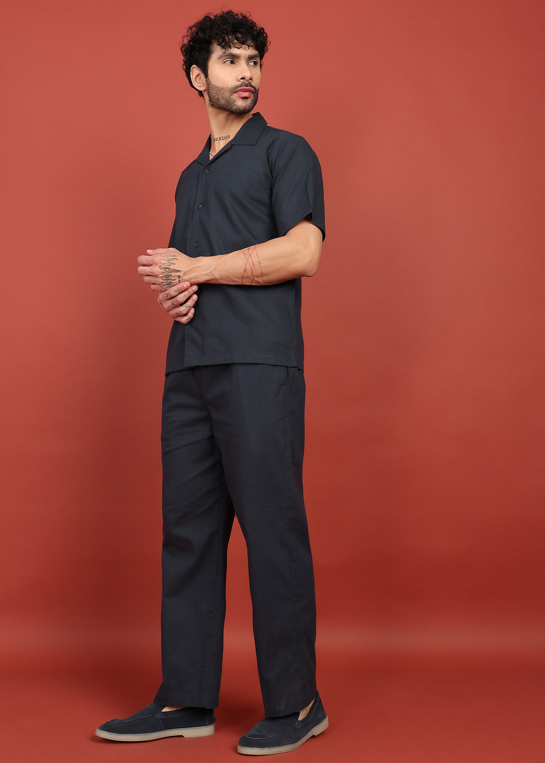 Midnight Ease Shirt & Trouser Co-Ord Set