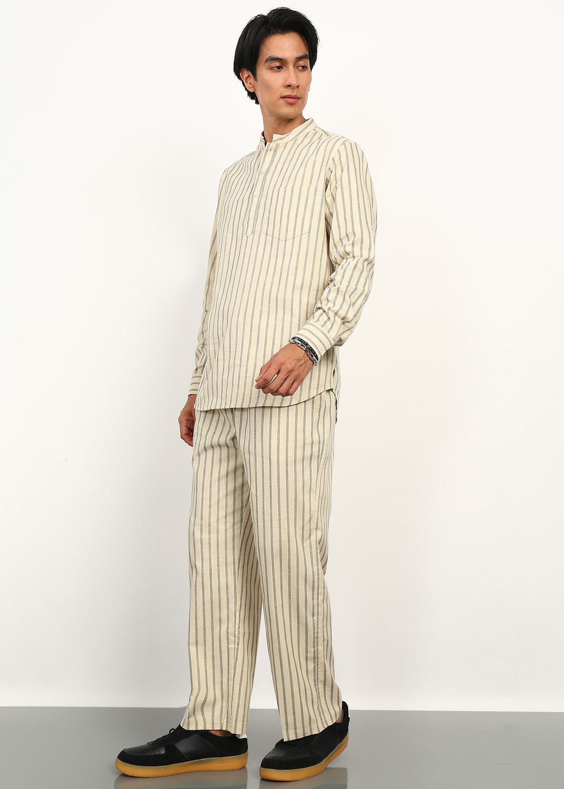 Fabmade Sandline Stripe Linen Set