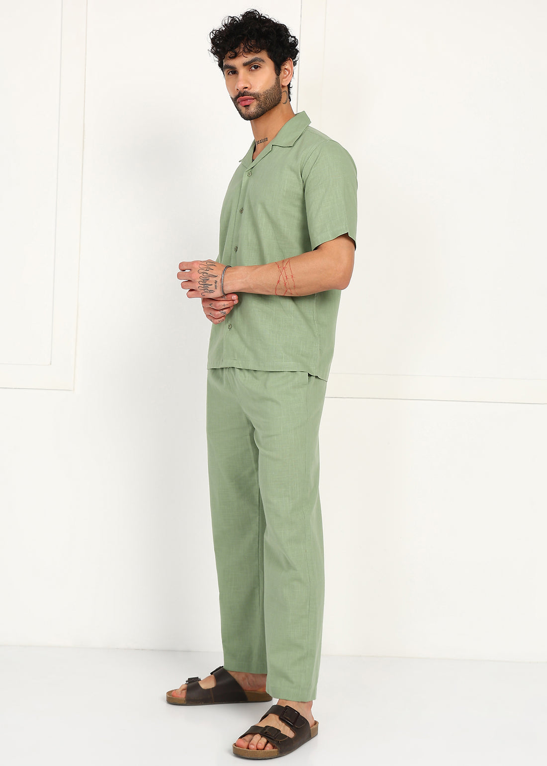 Fabmade Sage Flow Linen Co-Ord Set