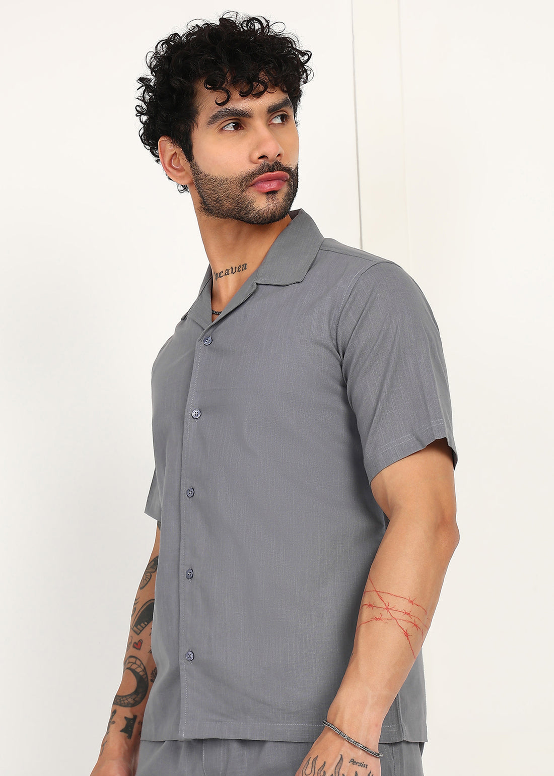 Fabmade Slate Ease Linen Co-Ord Set