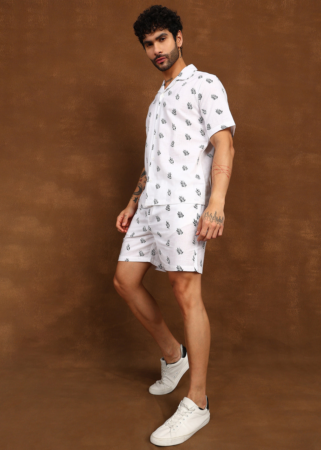 Fabmade Leaf Whisper Linen Co-Ord Set