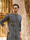 Gota Strips and Sequins Embroidered Pure Cotton Straight Kurta - Fabmade