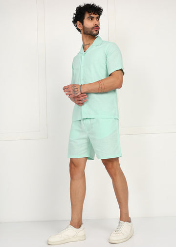 Fabmade Mint Breeze Linen Co-Ord Set