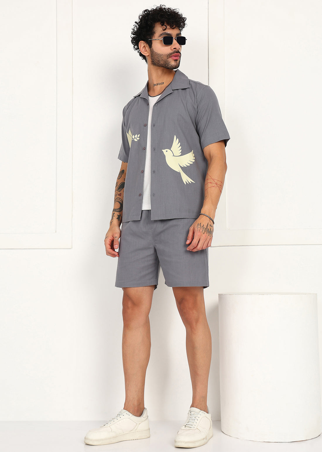 Fabmade Slate Dove Linen Co-Ord Set