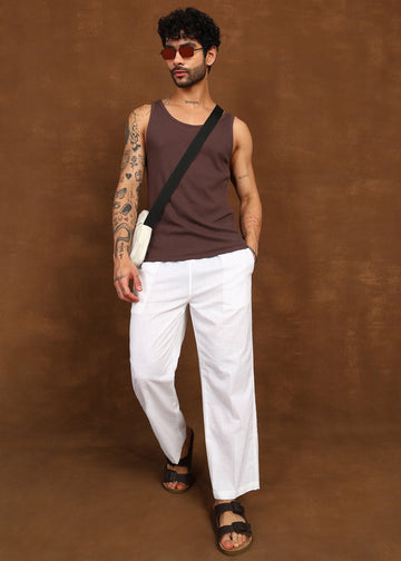 Fabmade Ivory Drift Linen Pyjama