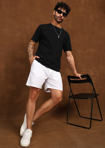 Fabmade Micro Print Casual Shorts