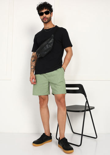 Fabmade Sage Linen Shorts