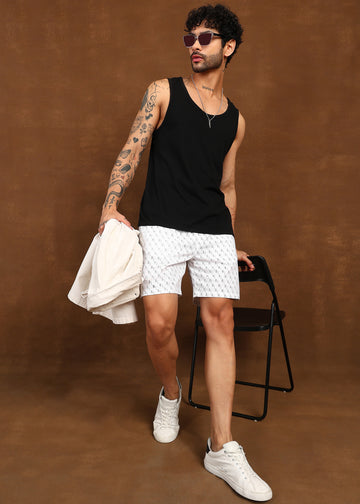 Fabmade Urban Dot Linen Shorts