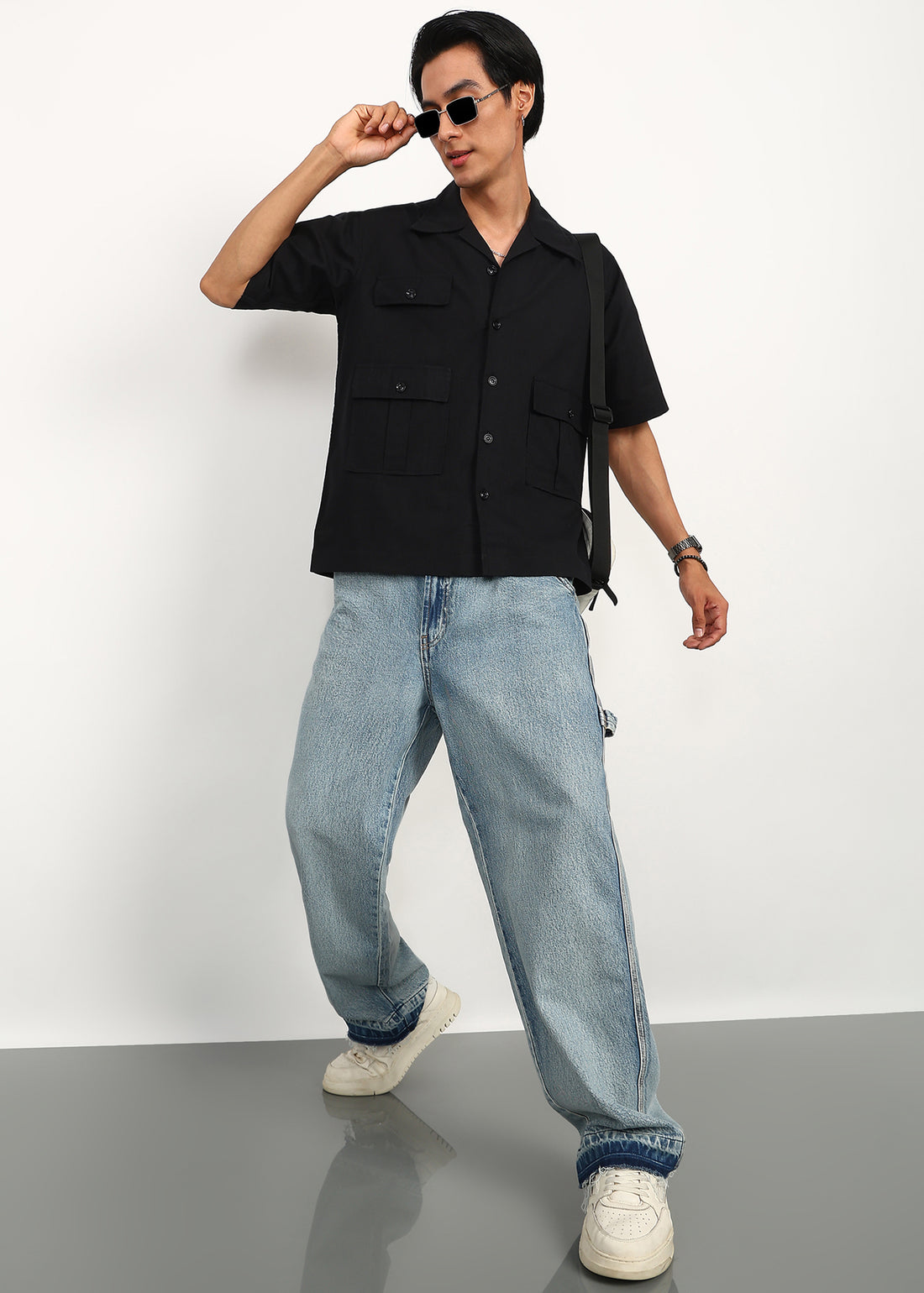 3 Pocket Black Shirt