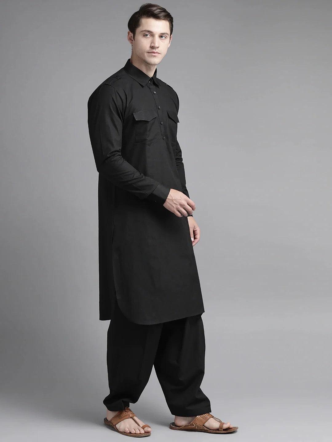 FM - Z Black PATHANI SUIT - Fabmade