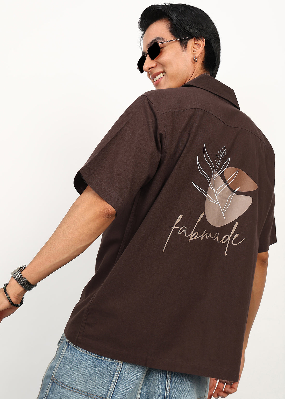 Fabmade Mocha Linen Shirt