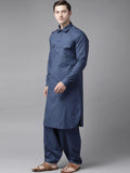 FM -  Navy Blue PATHANI SUIT - Fabmade