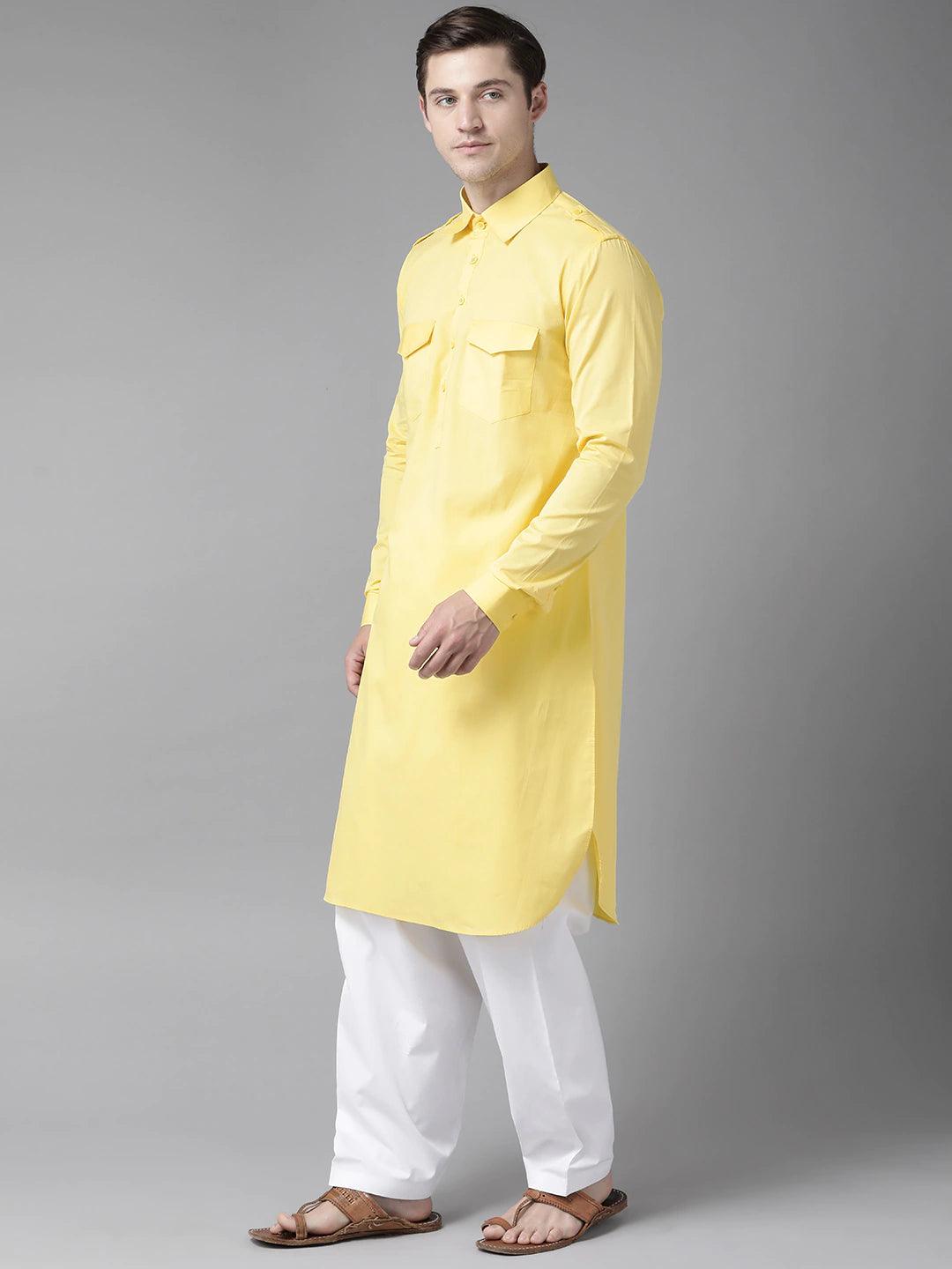 FM - Yellow PATHANI SUIT - Fabmade