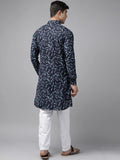 FM - Pure Cotton Pathani Kurta Print with Pyjama - Fabmade