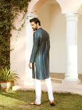 Embroidered Regular Sequinned Chanderi Silk Kurta - Fabmade
