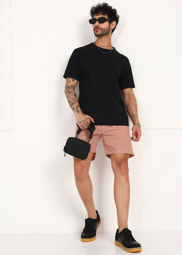Men’s Peach Linen Shorts